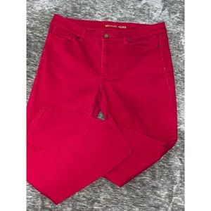 Michael Kors Red Jeans Size 10 skinny jeans